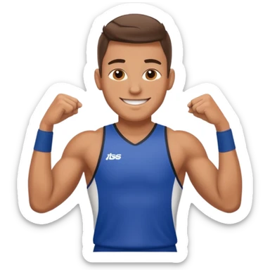 Jock man smiling sticker