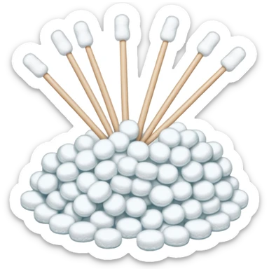 A bunch of Cotton swabs sticker