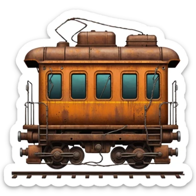  front-of-a--post-apocalyptic-underground-train. (1) sticker