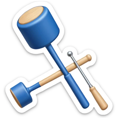 create a blue croquet mallet sticker