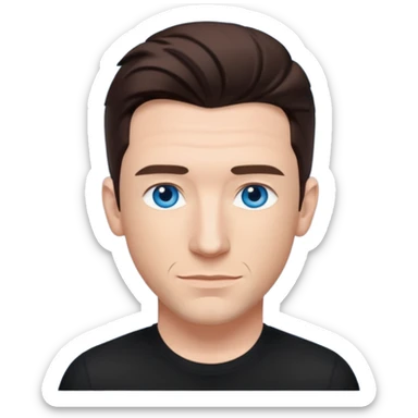 JC Chasez blue eyes, brown hair, black shirt sticker