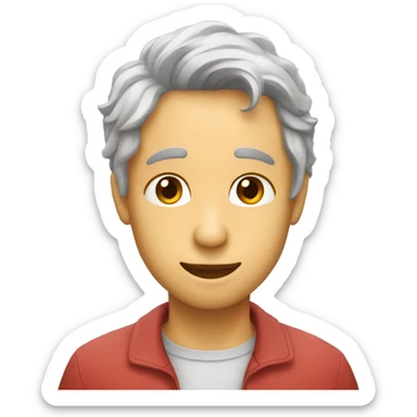 quelqu'un qui fait un calin a un coeur sticker