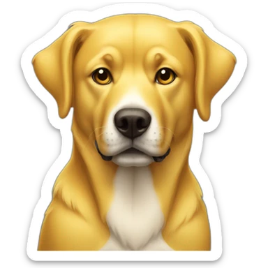 yellow dog sticker