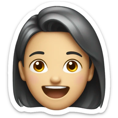 iPhone emoji Hungry girl laughing  sticker