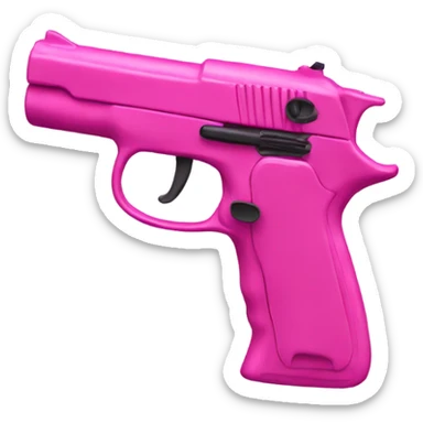 Pink gun sticker