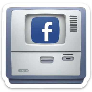 computer screen with facebook logo  sticker