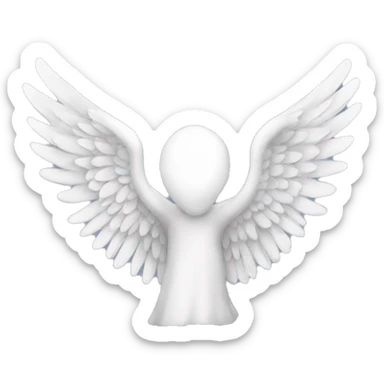 angels white wing sticker