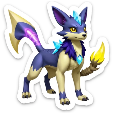 Manectric-Lucio-Cubone-Umbreon-Marowak-Draco-Fakémon-hybrid-creature (full body), 4 legs sticker