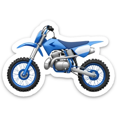 Blue dirt bike 85cc sticker