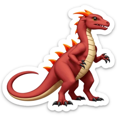 Black and magmatic Salazzle-Cubone-Salandit-Charmeleon-fusion (full body) sticker