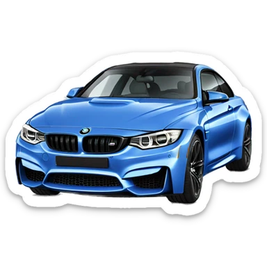 BMW M4 blue  sticker