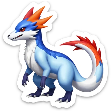 Shiny Vibrant Exotic Colorful Cool Zangoose-Salandit-Latios-Absol-fusion sticker