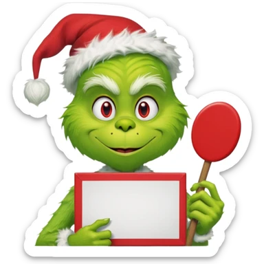 The Grinch with  max sticker