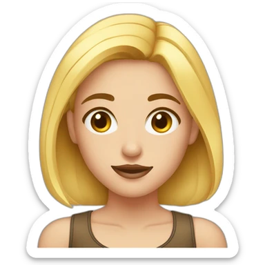 Fille avec une cicatrice dans les sourcils sticker