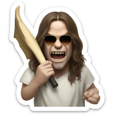 ozzy osbourne biting a bat (animal) sticker