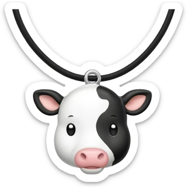 i need combination of this two emojis for making a neckless ❤️🐮 the desing must be simple so it can make easily  reduse details and make it black and white  use simple lines i insist rhe cow to be just like emoji sticker