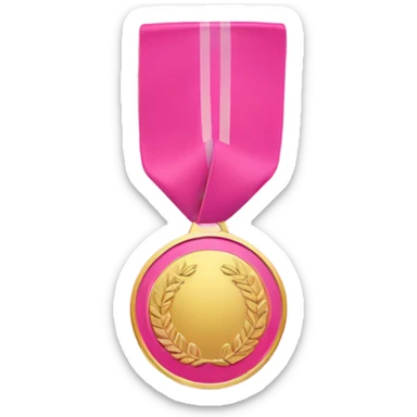 PINK AWARD MEDAL sticker