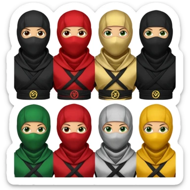 segun los signos zodiacal por favor crea 12 con el emoji del ninja sticker
