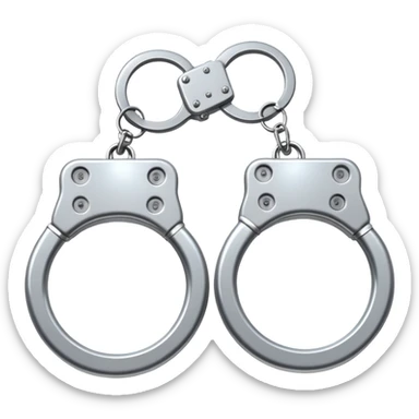 pair of handcuffs sticker