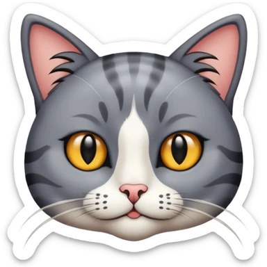 Un chat avec des faux cils  sticker