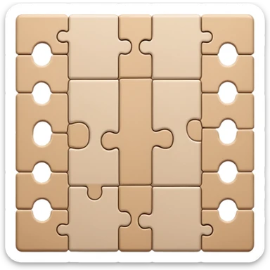 beige puzzle sticker
