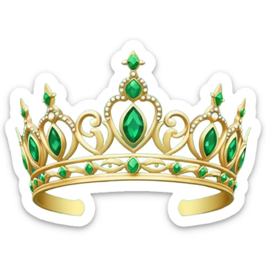 Create me a detailed green Tiara that says Co-Owner Lia sticker