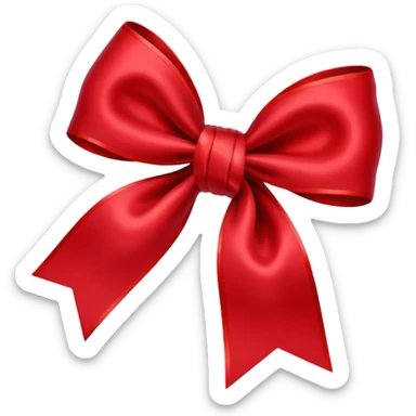 Cherry red bow sticker