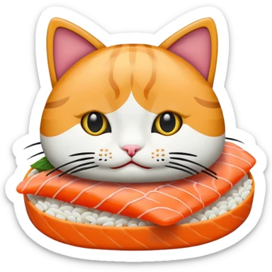 Sushi cat sticker