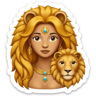 Leo woman zodiac sticker