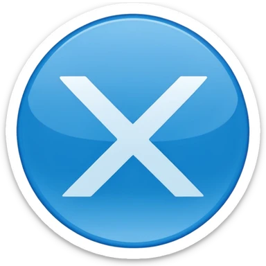 A check mark in a completely blue circle like a max sticker