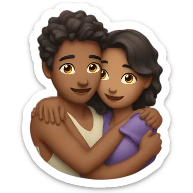 two-lovers-cuddling sticker