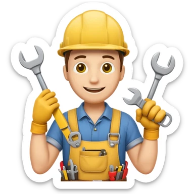 this emoji as a handyman sticker