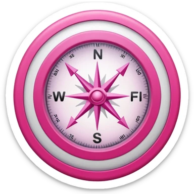 mix light pink dark pink and white girly internet wifi compass sticker