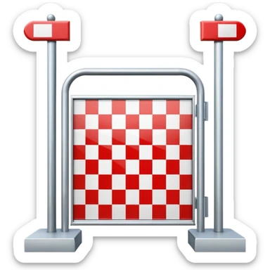 a race finish gate sticker