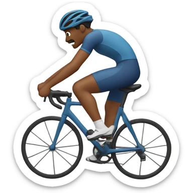 Cyclist with spinning legs sticker