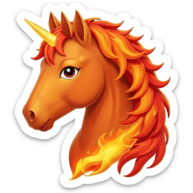 Fire horse sticker