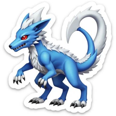  Fakémon-Digimon-Protogen-Fionbri-Trico-Vernid-Sergal-creature (full body) sticker