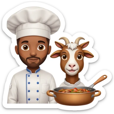 Chef drake cooking goat sticker