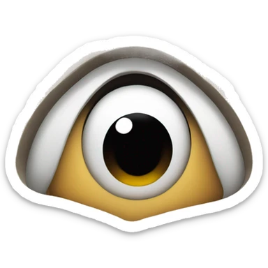 face with big blank eyes that are staring into the soul of the eyes watching sticker