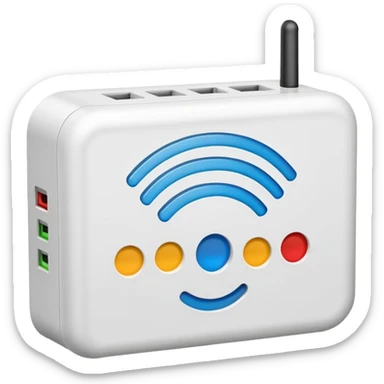 internet wifi modem sticker
