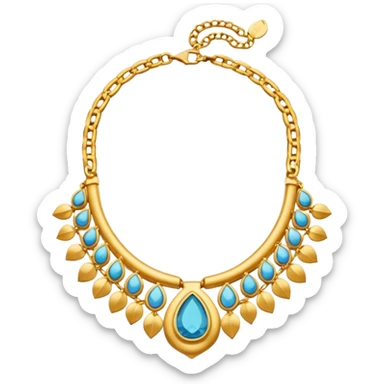 hace un collar Elegante pero femenino. Buena calidad visual, que parezca bien hecho. Colores cálidos o dorado. Clásico pero sensual. sticker