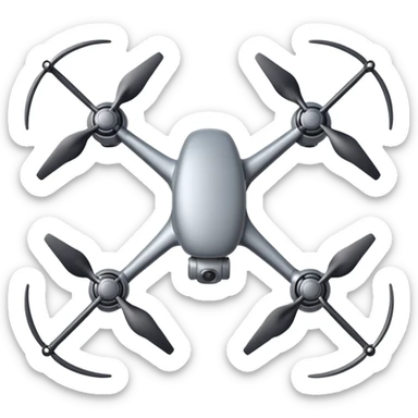 Drone – Quad-copter with spinning propellers sticker