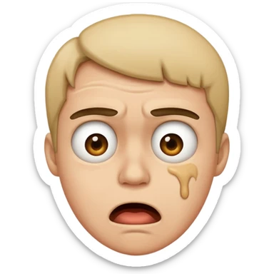 Disgust - strong feeling of revulsion or aversion -  about to vomit sticker