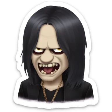 ozzy osbourne biting like a vampire sticker