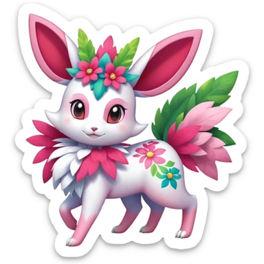 Shiny Exotic Sylveon-Shaymin-Meganium-Hybrid-Creature sticker