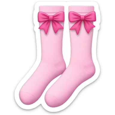 Pink bow socks  sticker