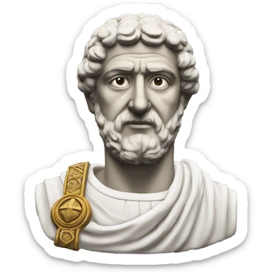 a bust of the 7th century byzantine emperor Maurice  sticker