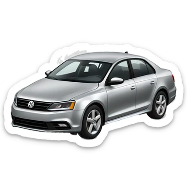 silver Jetta car sticker