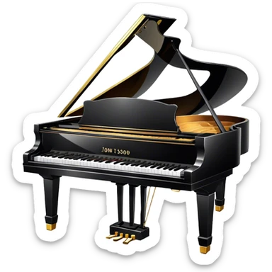 Grand piano sticker