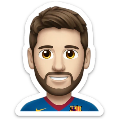 lionel messi as a football player sticker